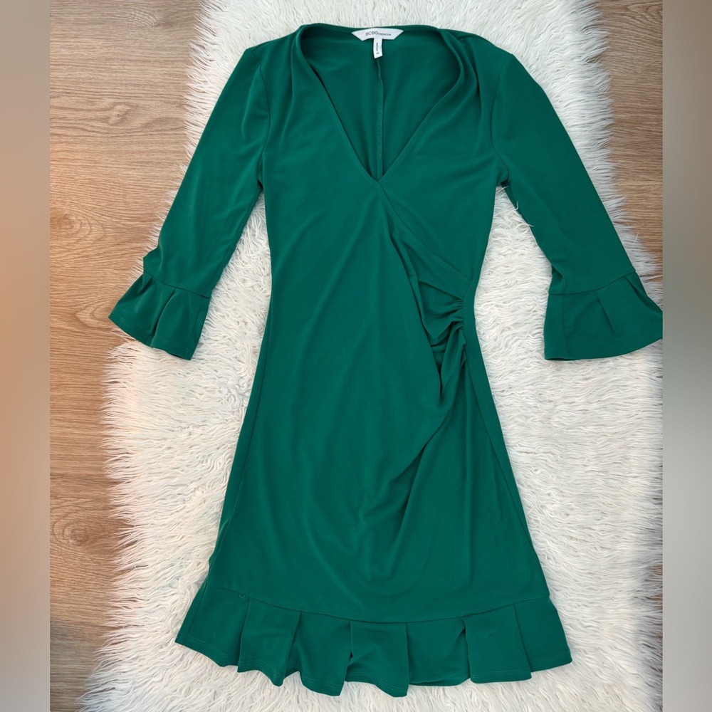 BCBG Green Work Dress in size XS